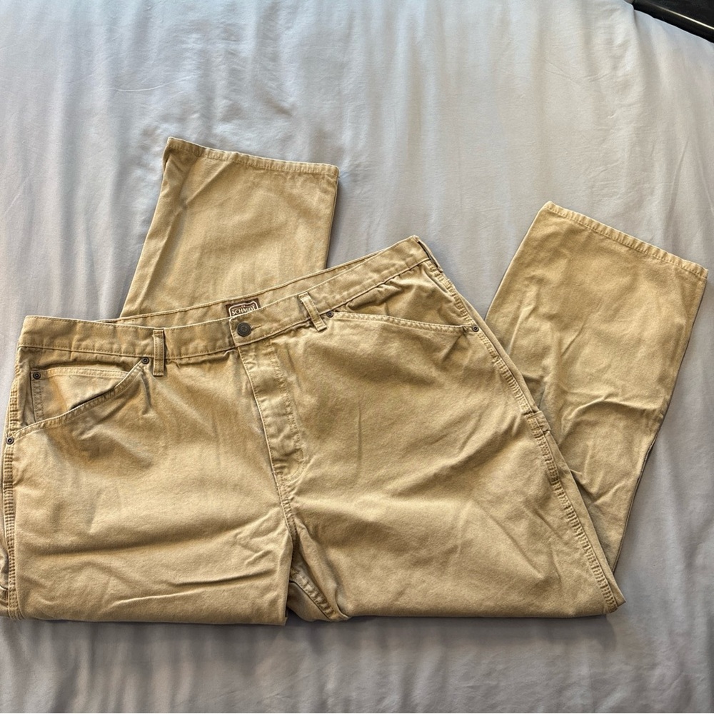 C.E. SCHMIDT Workwear CARPENTER UTILITY JEANS Relaxed Fit Tan 46x30 Big Tall